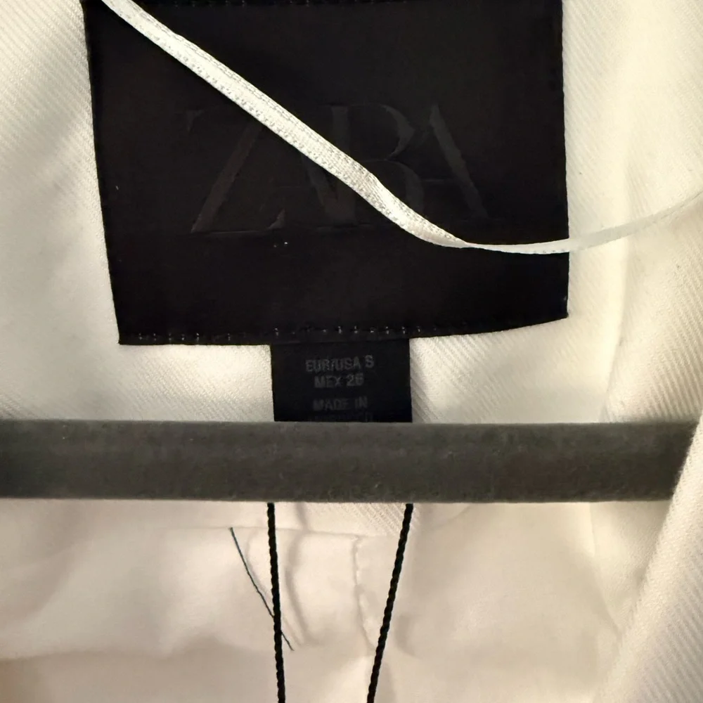 Zara Classic White Blazer S - Picture 5 of 9